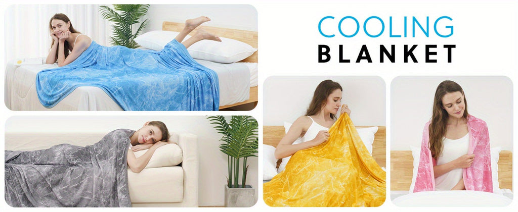 Cooling Blanket Summer Quilt - Breathable Moisture-Wicking Thin Blanket 30% Polyester 70% Nylon, Physical Cooling for Bedroom Office Dorm, Tie-Dye & Pattern Designs - product image 33