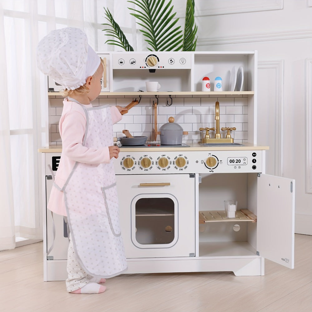 Realistic Pretend Play Kitchen for Toddlers Boys Girls Ages 3 4 5 6+ | Kids Play Kitchen Set with Sink Oven Stove Dishwasher Coffee Maker Ice Maker Microwave - product image 3