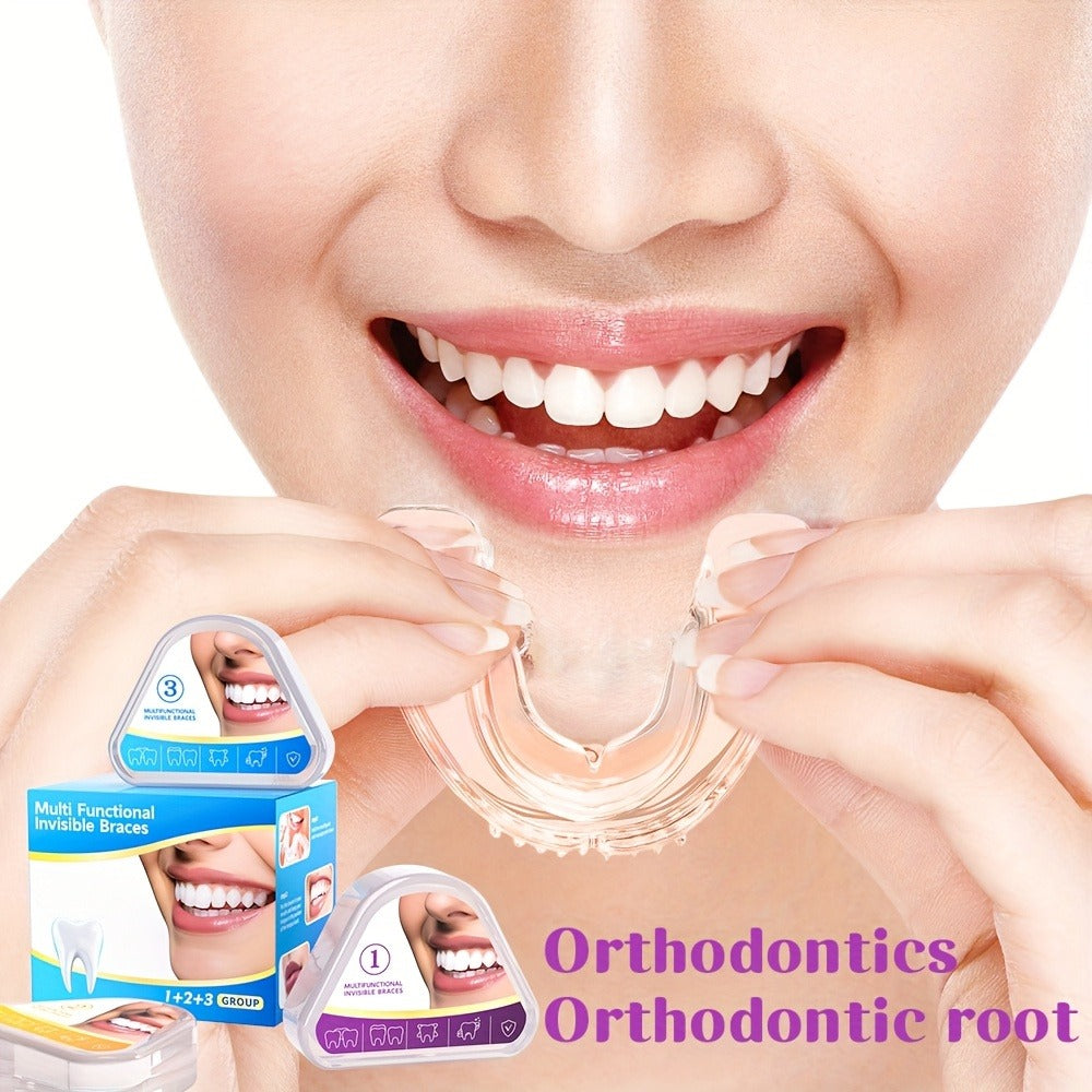 Teeth Straightener 3-Stage Orthodontic Braces Set – Progressive Alignment for Different Periods, Dental Care Teeth Straightening Kit for Adults & Teens, Comfortable Oral Care Ortho - product image