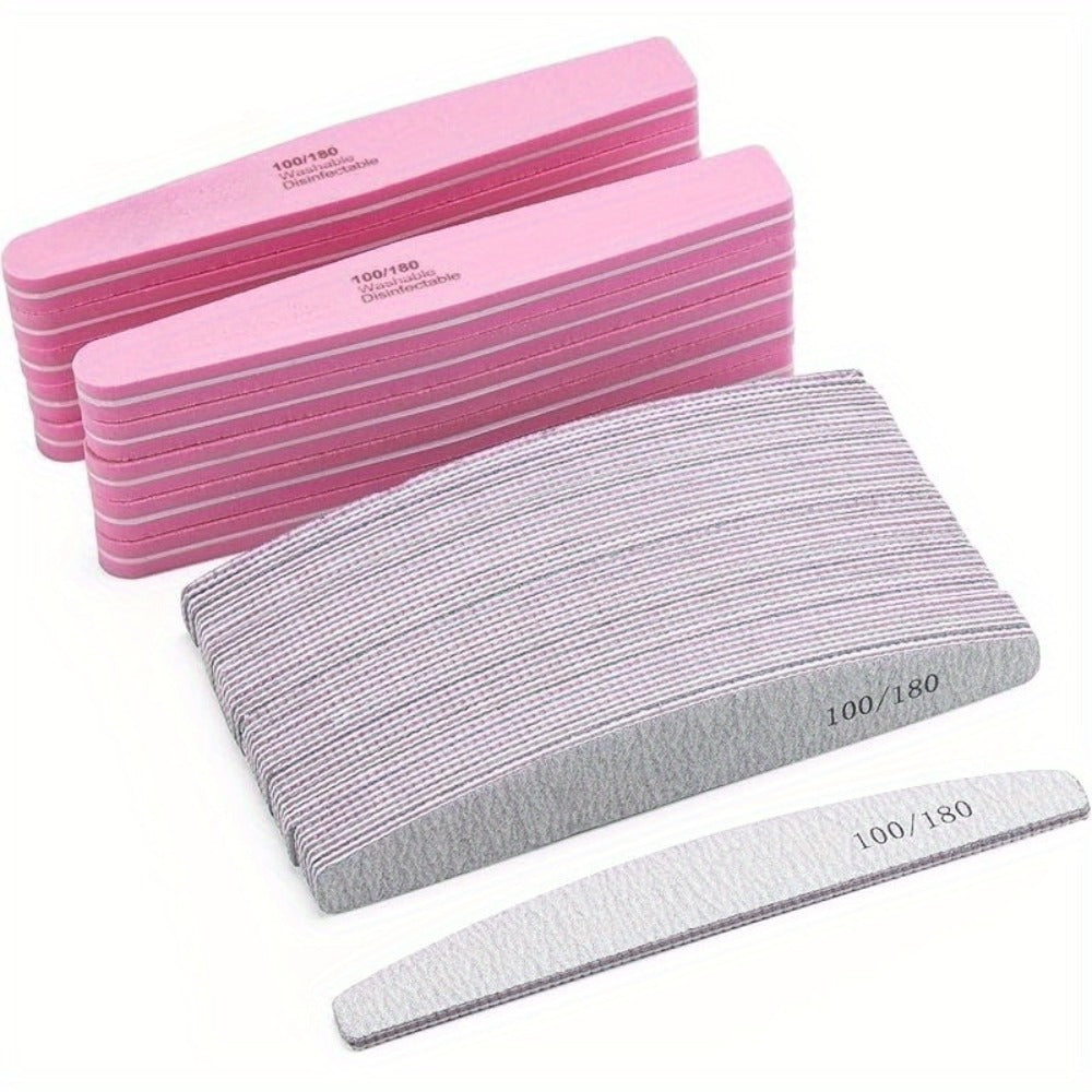 Nail Files and Buffers Professional 100 180 Grit Double-Sided Sanding Boards Reusable Polishing Blocks for Manicure Pedicure Salon Home Use Value Pack 20 or 35 Pieces - product image 4