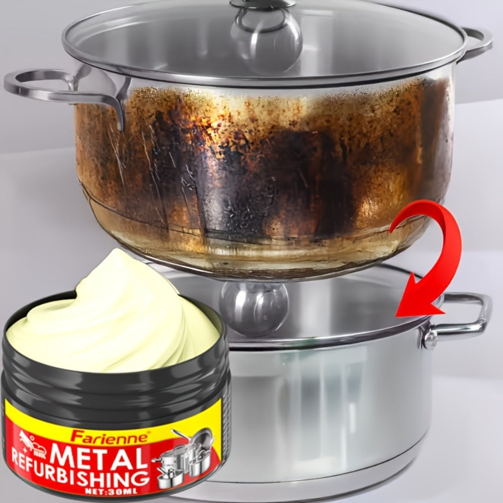 Metal Polishing Paste with Sponge Chrome & Stainless Steel Polish Gloss Agent No Residue Coconut Oil Formula for Painted Metals Car Jewelry Household - product image 5