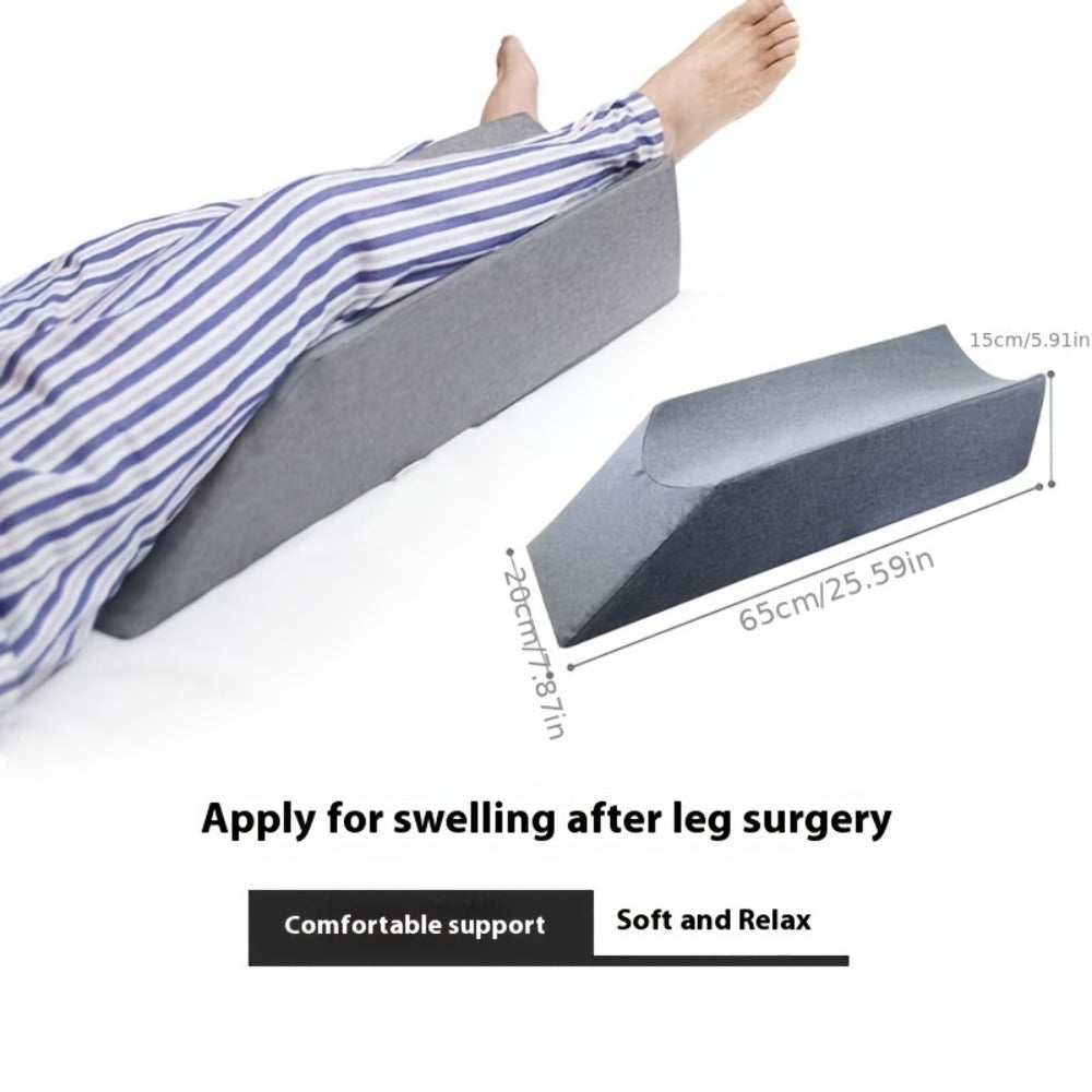 U-Shaped Leg Elevation Pillow, Wedge Leg Support Cushion for Bed Rest Recovery, Foot & Ankle Raise Pad, Flannel Cover 50x20x15cm for Post-Surgery Circulation Relief - product image 4