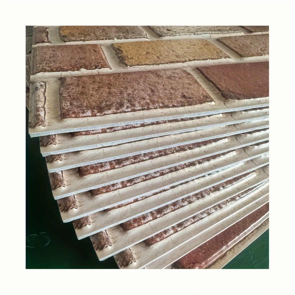Peel and Stick Tile Stickers 20pcs Vintage Brick Pattern Self-Adhesive Waterproof Wall Tiles for Kitchen Bathroom Toilet – Removable Oil-Proof Backsplash Wall Art Decor - product image 6