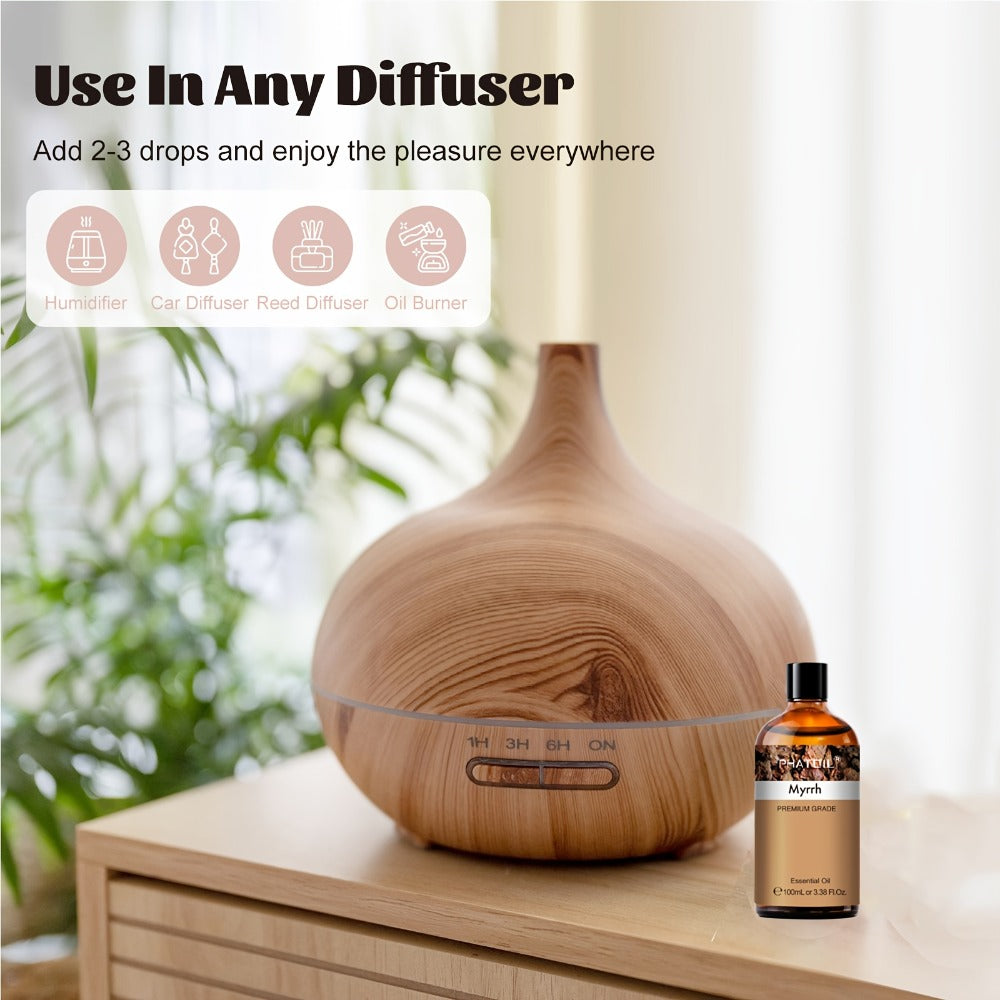 Myrrh Essential Oil 100ml – Pure Undiluted Therapeutic Grade Natural Oil for Diffuser, Humidifier, Candle Making & Skincare | Long-Lasting Aroma, No Additives - product image 6
