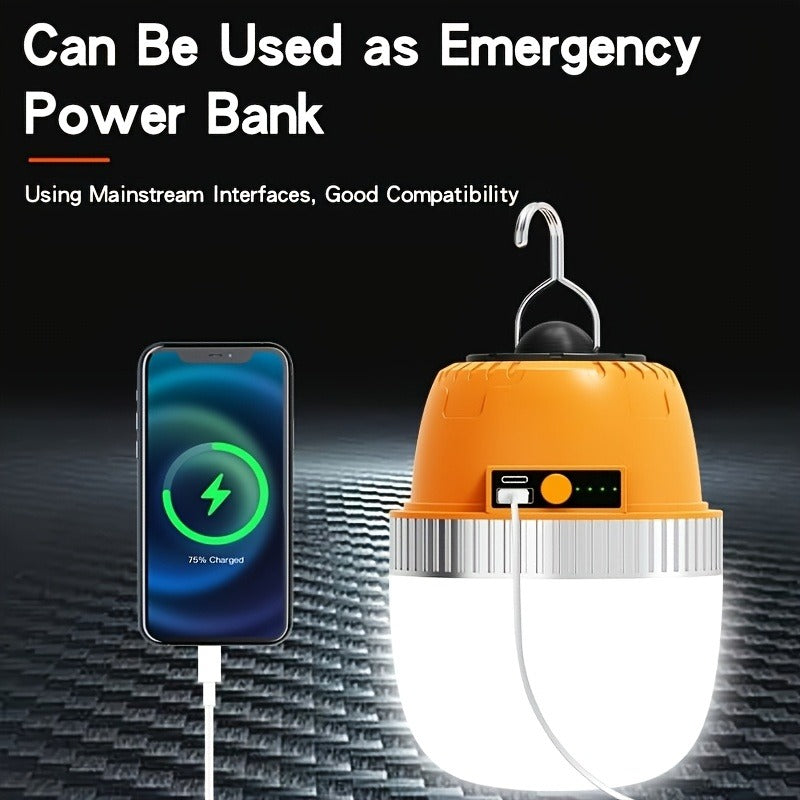 Rechargeable LED Camping Lantern with Power Bank USB Outdoor Hanging Tent Light Built-in Battery Emergency Lamp for Camping BBQ Hiking Patio Backpacking - product image 18