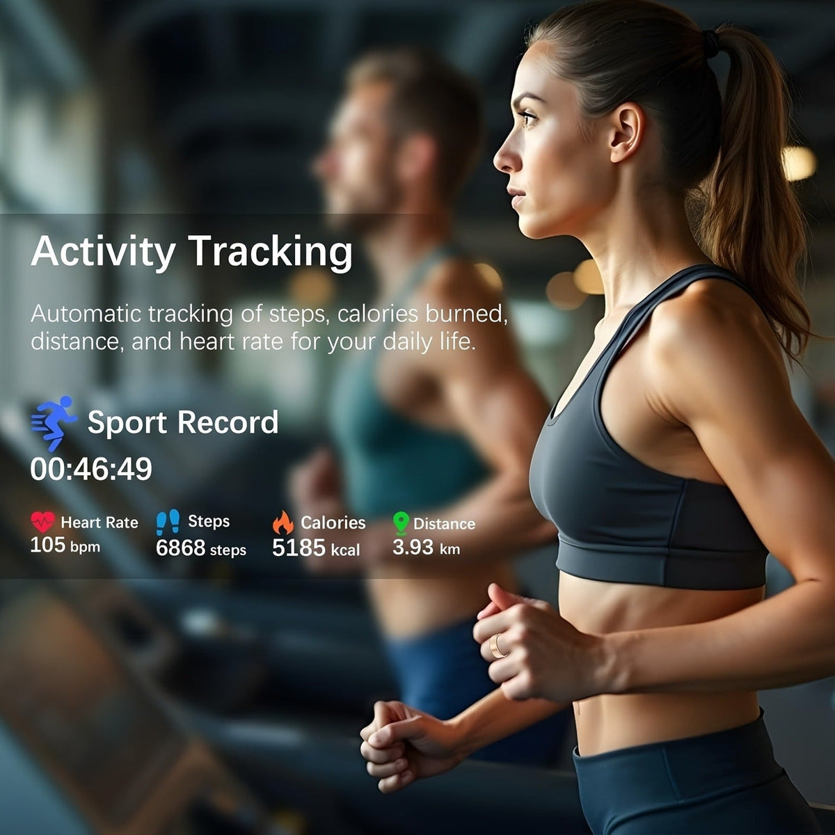 IP68 Waterproof Health Monitor – Smart Ring Fitness Tracker