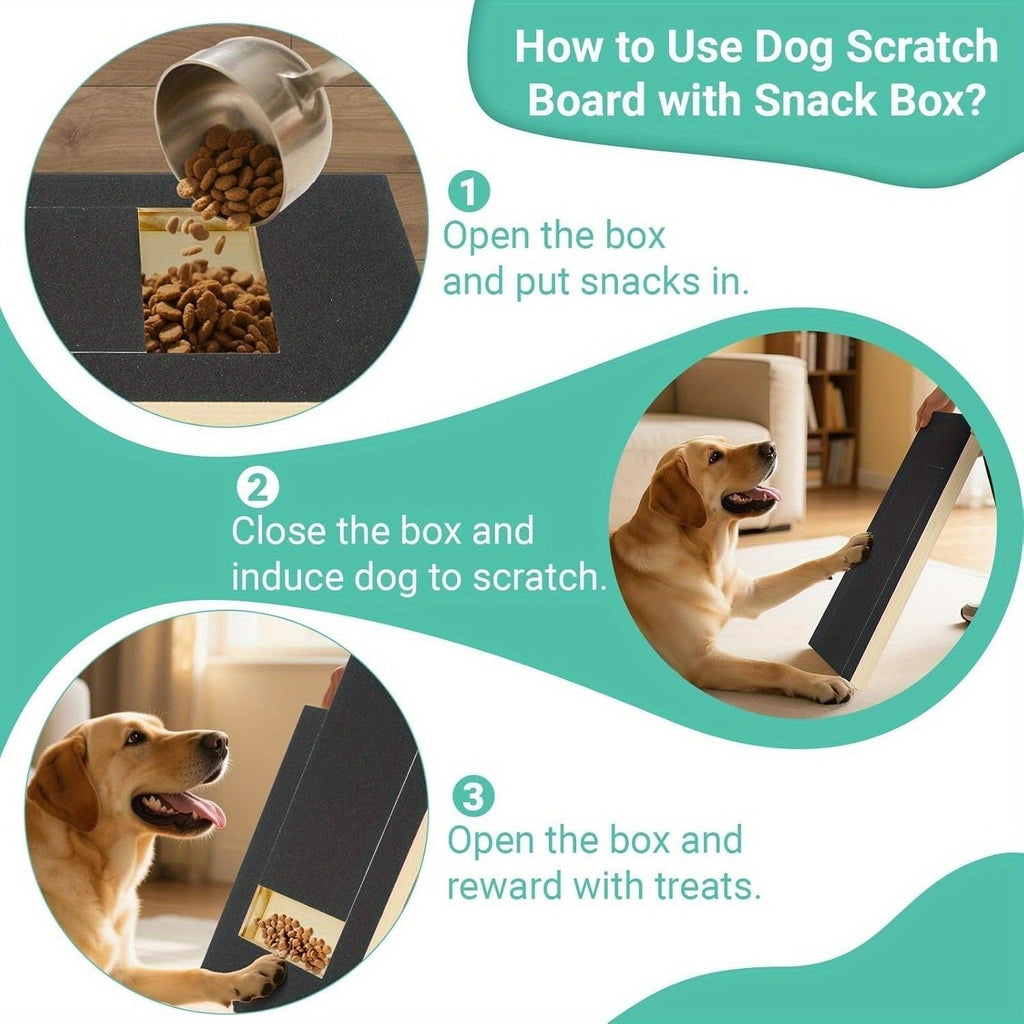 Dog Scratch Pad for Nails | 65°) Foldable Nail File Scratch Board, Includes 2 Sandpaper Sheets, Nail Clipper Alternative for Dogs, with or without Bracket - product image 9