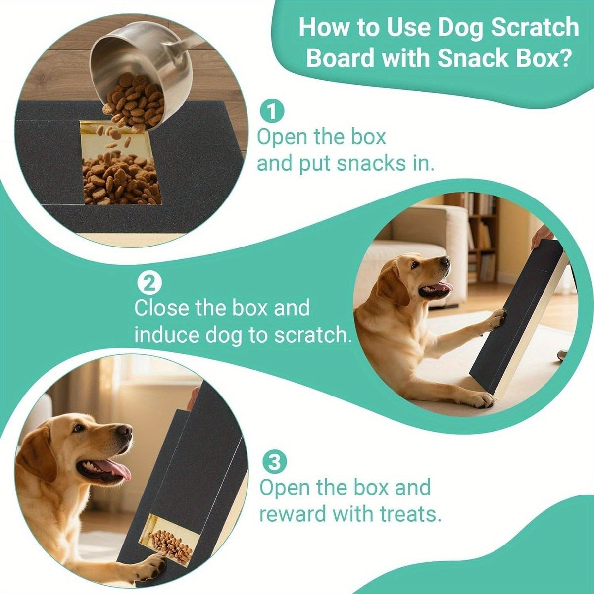 Dog Scratch Pad for Nails | 65°) Foldable Nail File Scratch Board, Includes 2 Sandpaper Sheets, Nail Clipper Alternative for Dogs, with or without Bracket - product image 9