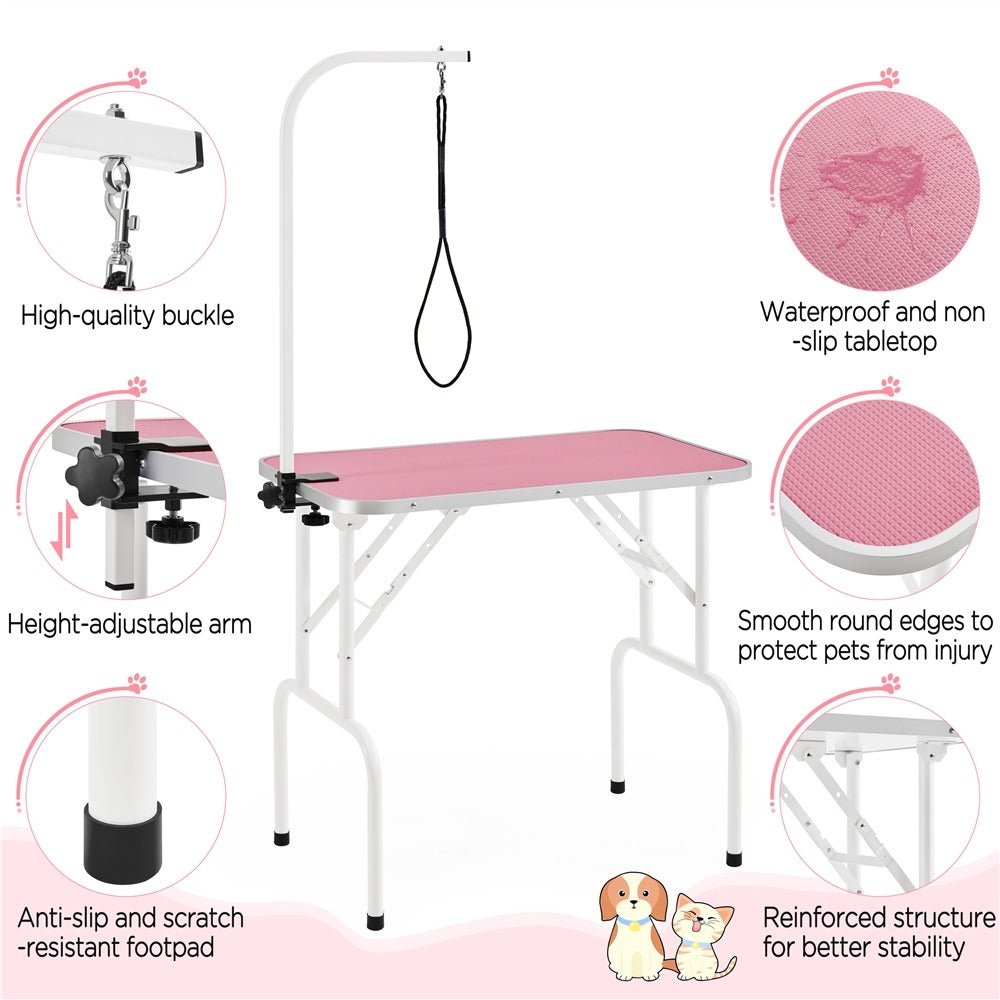 Non-Slip Waterproof Surface, Folding Legs, Sturdy Metal Frame, Professional Dog Cat Beauty Trimming Table for Home & Salon | Pet Grooming Table Collapsible - product image 9
