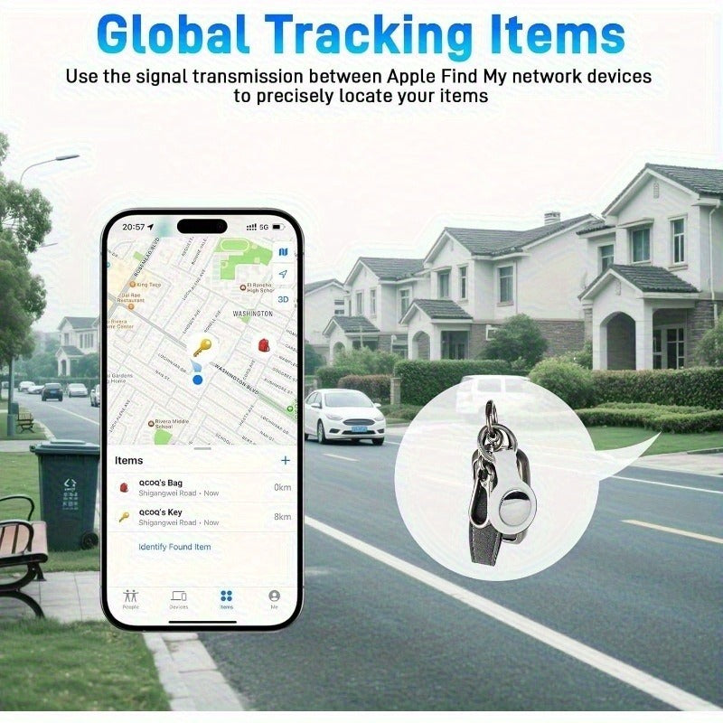 Wireless Smart Item Tracker Tags 2 Pack | Bluetooth Item Finder Compatible with Find My App (iOS), Replaceable Battery, Silicone Case Included, Lightweight - product image 5
