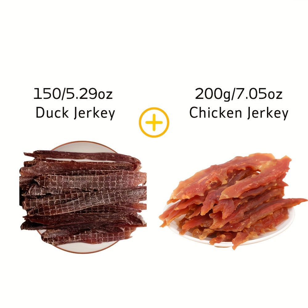 Dog Jerky Treats 400g Mixed Flavor Pack | Chicken & Duck Jerky, High Protein Low Fat, Long Lasting Chews, Digestible Training Reward Snacks for Small Medium - product image 5