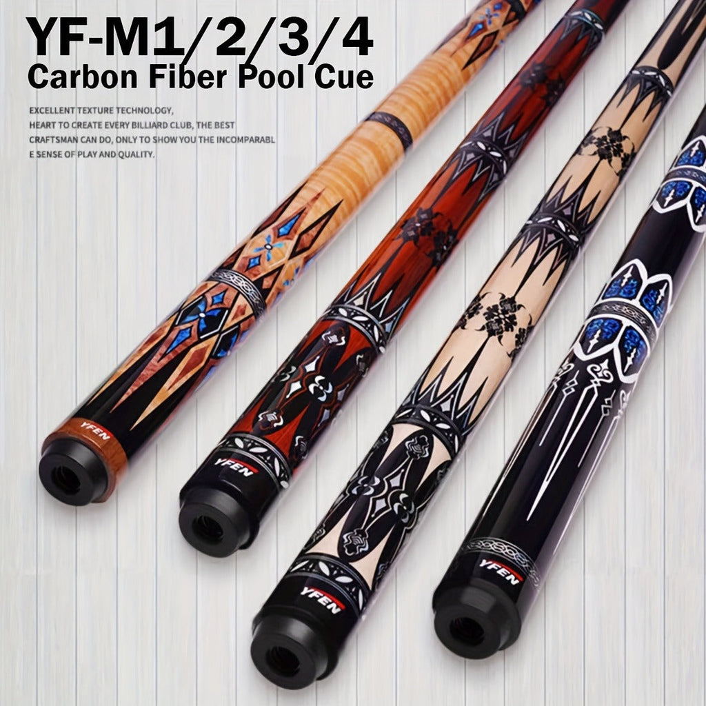 Carbon Fiber Pool Cue Stick 12.5mm Low Deflection Professional Billiard Cue with Extension Canadian Maple Wavy Pin Wrapless Design Dent-Resistant Shaft for - product image 4