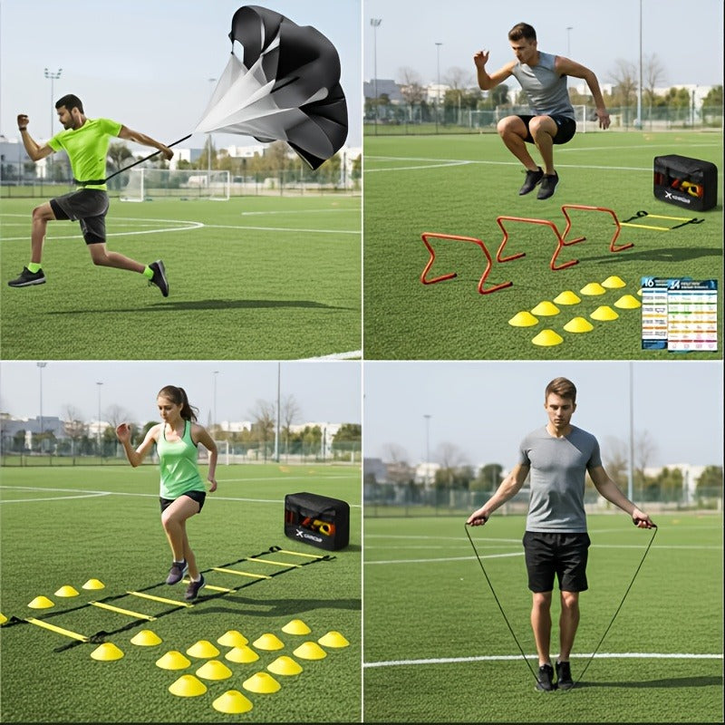 Speed & Footwork Drills with Carry Bag – Agility Ladder Training Set