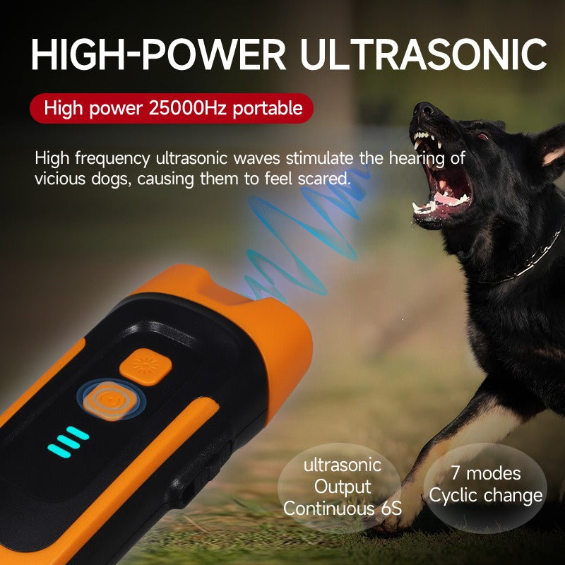 Adjustable Anti-Barking Trainer, Carry-along Indoor Outdoor Dog Behavior Corrector – Ultrasonic Dog Bark Control Device with LED Flashlight - product image 4