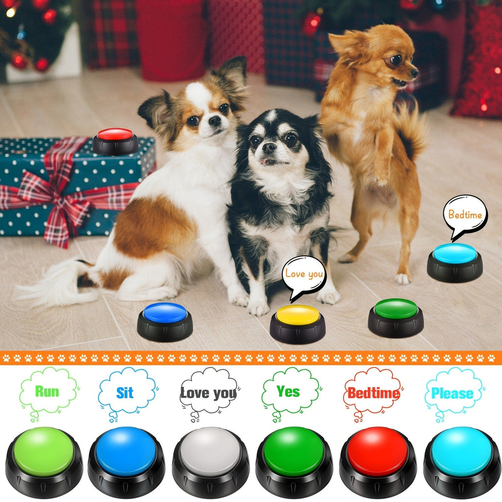 Dog Communication Buttons 12 Pack Recordable Talking Button Set 30 Second Voice Recording Pet Training Speaking Buttons 12 Colors Gift for Dogs Home Office for - product image 5