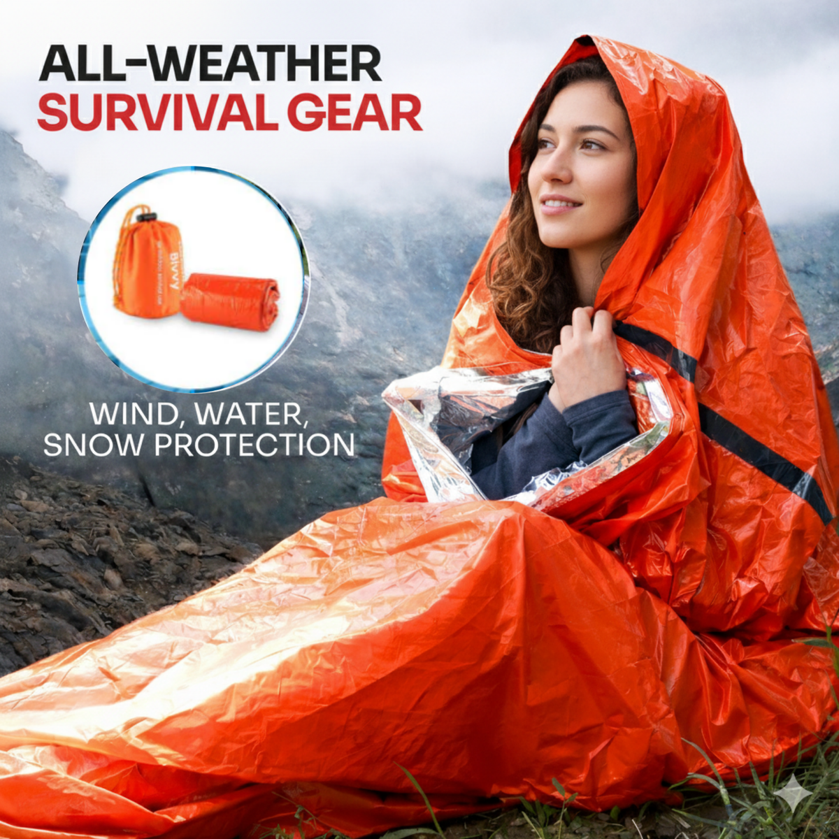 Emergency Bivy Sleeping Bag | Thermal Mylar Survival Sack