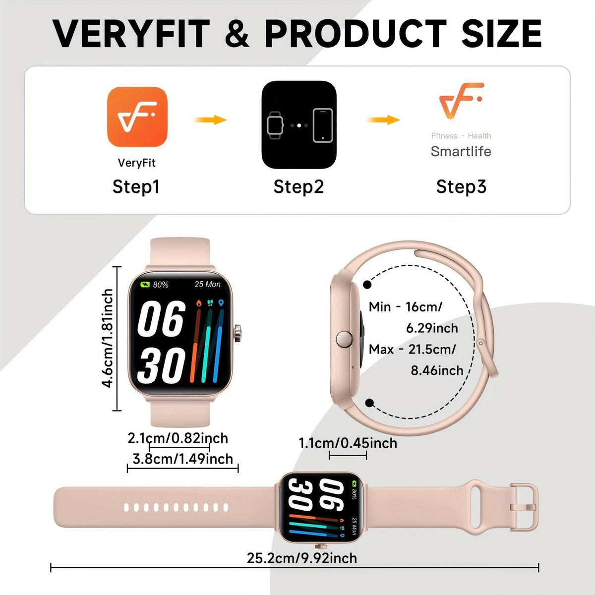 1.95" TFT Display, Built-in Alexa, 100+ Fitness Modes, Heart Rate Monitor, Men & Women – Smart Watch Fitness Tracker