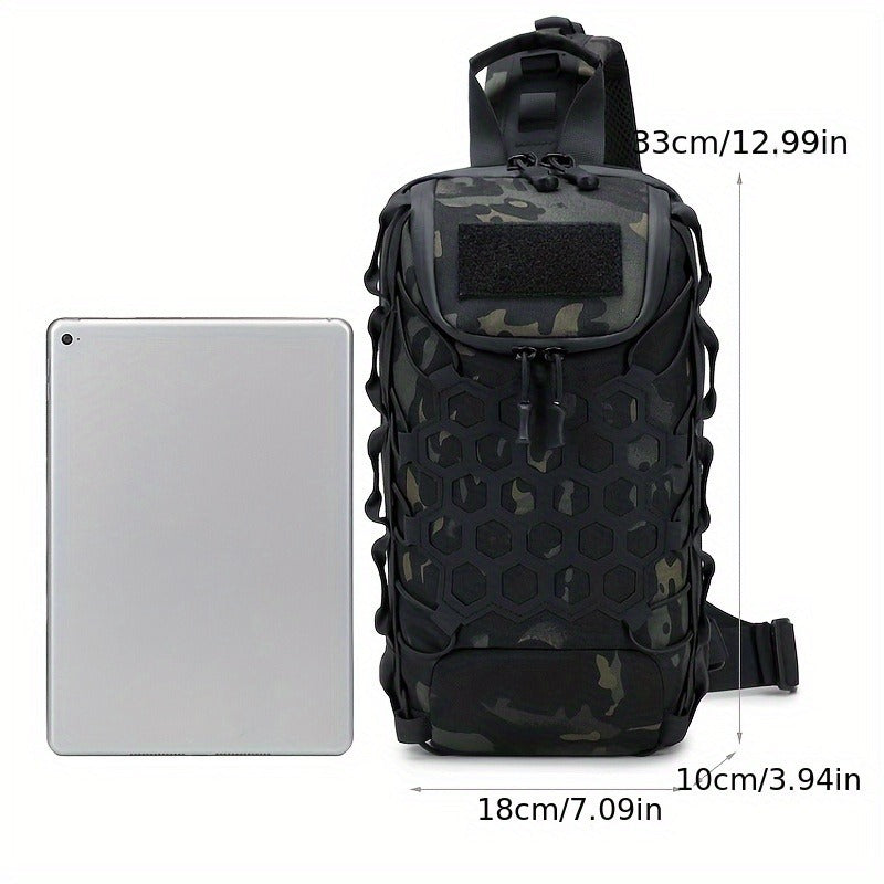 Large Capacity Tactical Chest Pack, Waterproof Nylon EDC Crossbody Bag for Hiking, Cycling, Fishing & Camping, Multi-Compartment, Adjustable Strap | MOLLE - product image 5