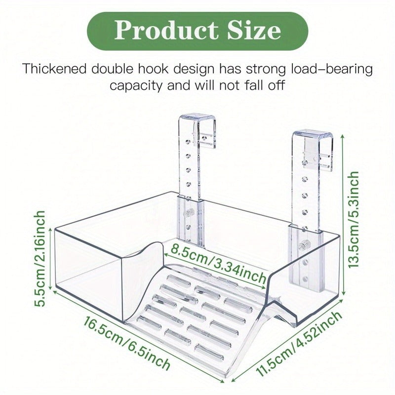Turtle Basking Platform Acrylic Floating Island | Adjustable Height Climbing Dock with Integrated Ladder | Transparent Perforated Design, Non-Toxic, S/M/L - product image 2