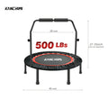 40" Foldable Mini Trampoline Rebounder for Adults & Family Indoor Fitness, Weight Loss & Cardio Workout | Small Jumping Bed for Home Gym