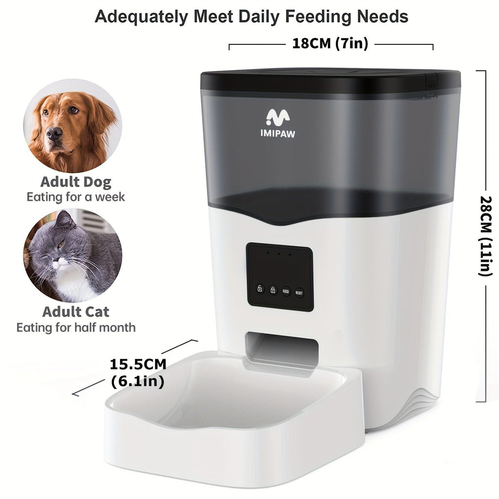 Smart WiFi Automatic Pet Feeder 101oz – App Control, Up to 10 Meals Per Day, HD Camera Option with 2.4G & 5G, Voice Assistant Compatible, USB Powered, Remote - product image 4