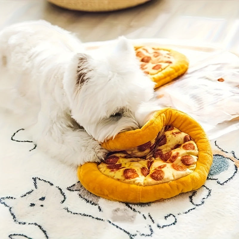 Plush Pepperoni Pizza & Donut Chew Toy for Dogs, Durable Soft Interactive Toy for All Breeds, Fun Food-Shaped Squeaky Dog Gift for Puppies & Adult Dogs - product image 9