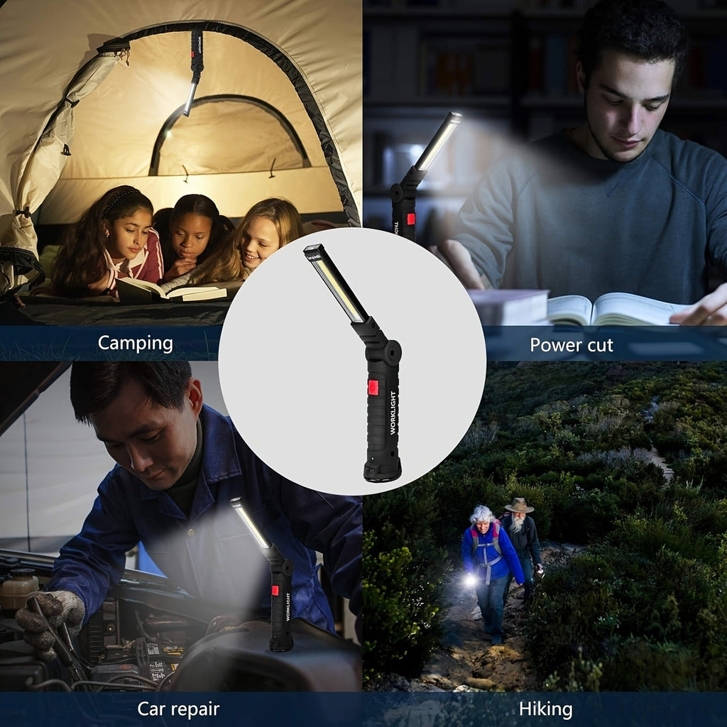 10 Pack – COB LED Work Light, 1000 Lumen Rechargeable Portable Hanging Camp Lamp with Built-In Battery, 200M Range for Camping, Yard, Party & Vehicle - product image 8