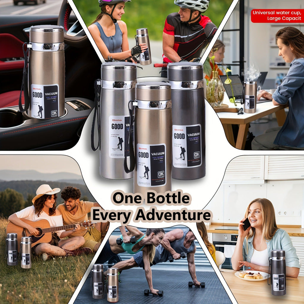 Double Wall Vacuum Flask with Leak-Proof Lid, Wide Mouth, Keeps Drinks Hot & Cold All Day for Camping, Hiking & Travel – Insulated Water Bottle 1000ml 316 - product image 5