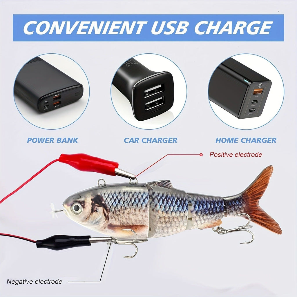 Multi-Jointed Wobbler Swimming Fishing Bait, Realistic Robot Fish Lure for Bass Pike Perch, Ice Fishing & Winter Fishing Gift for Men – Electric Robotic - product image 5
