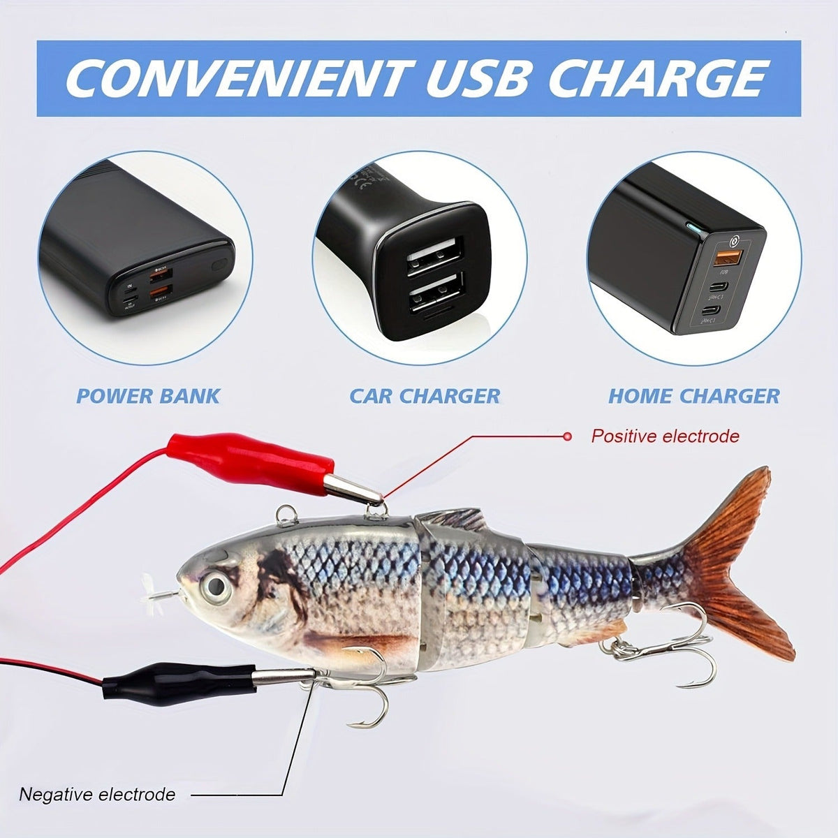 Multi-Jointed Wobbler Swimming Fishing Bait, Realistic Robot Fish Lure for Bass Pike Perch, Ice Fishing & Winter Fishing Gift for Men – Electric Robotic - product image 5