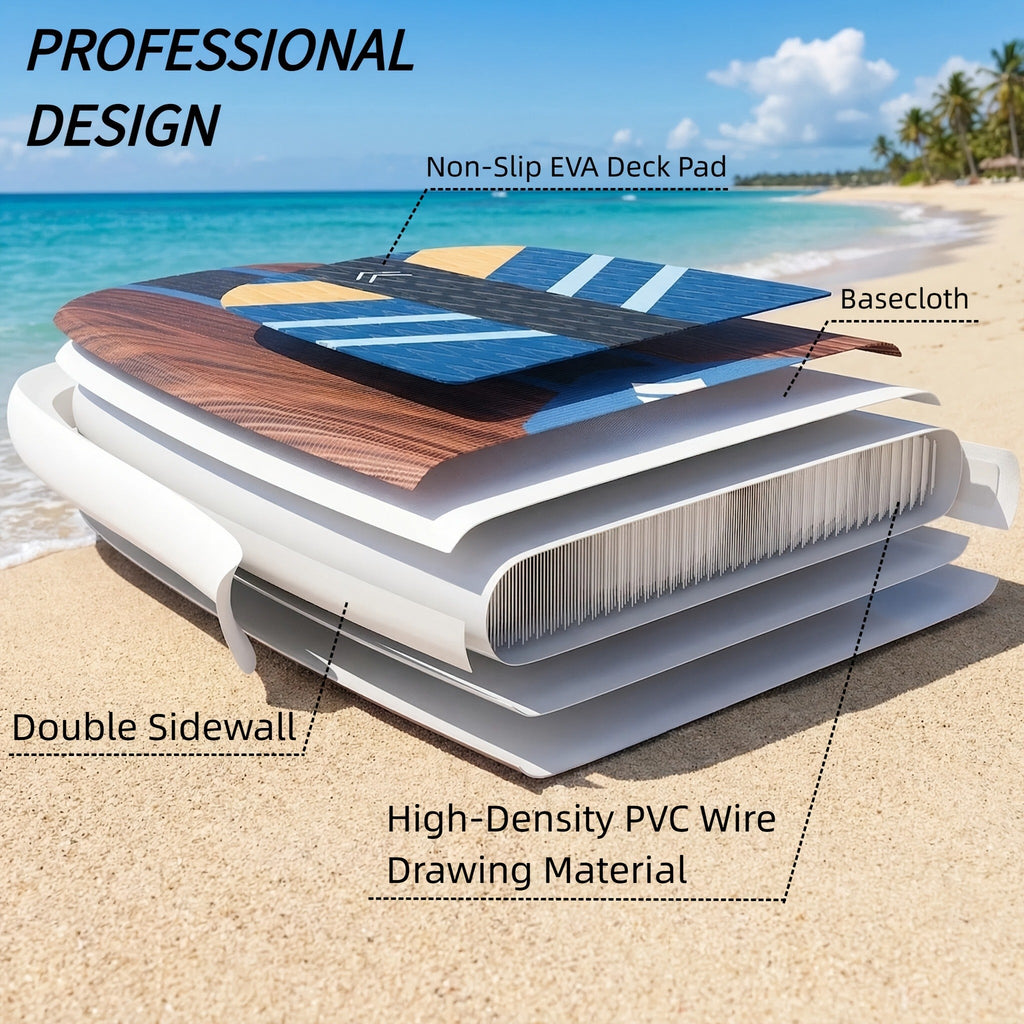 Stand Up Paddle Board Inflatable SUP 10'6" & 11'6" – Non-Slip EVA Deck, 180kg Capacity, All-in-One Accessories Kit with Pump, Adjustable Paddle, Ankle Leash - product image 8