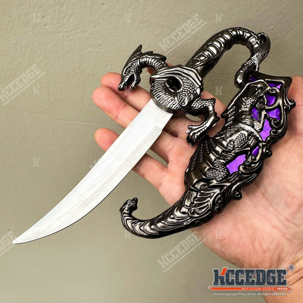 9" Dragon Cosplay Collectible Dagger, 440 Stainless Steel, Historical Replica for Display & Medieval Fair Props – Medieval Fantasy Fixed Blade Knife with - product image 4