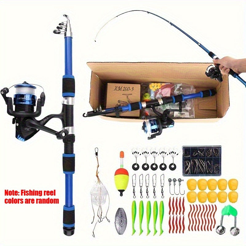 Fishing Rod and Reel Combo Complete Tackle Set with Line Soft Bait & Hooks Fast Action Freshwater Saltwater Fishing Kit for Beginners Adults for Everyday Use - product image 2