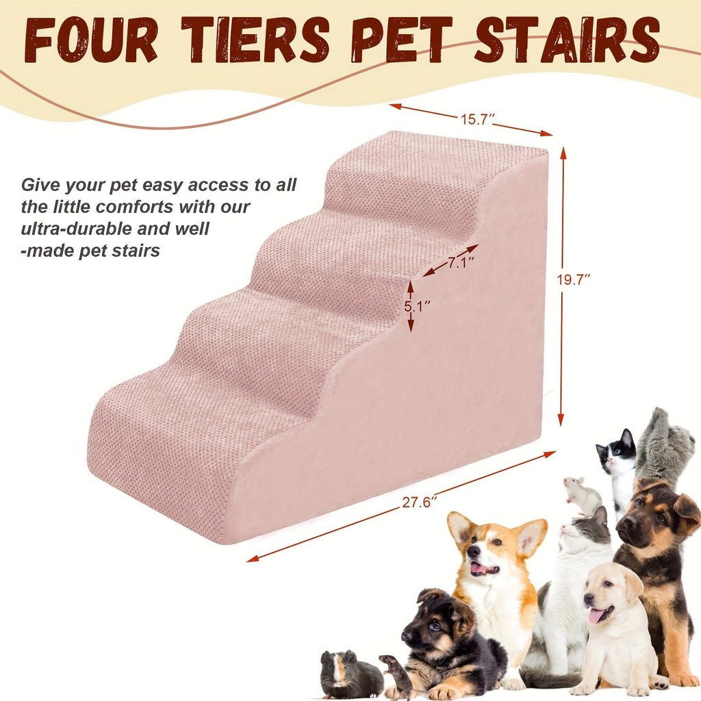 Dog Stairs for High Beds & Sofa – Extra Wide Foam Pet Steps with Non-Slip Bottom, Soft Cushioned Dog Ramp for Couch, Ideal for Small Dogs, Senior & Injured - product image 18
