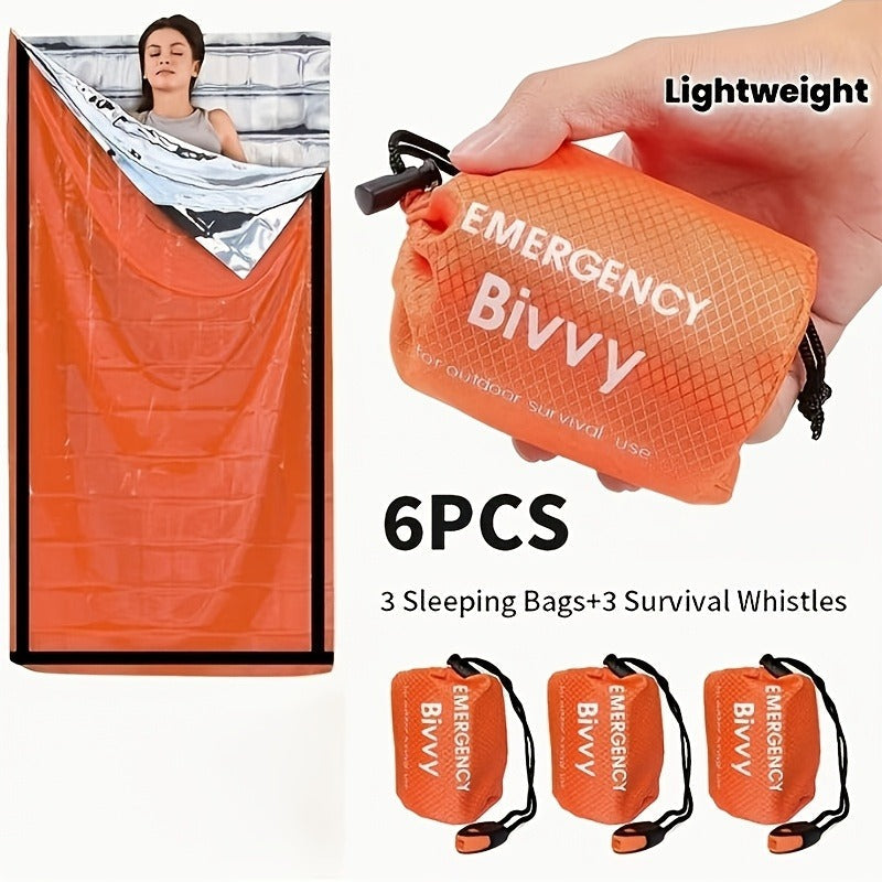 Lightweight Foil Space Blanket for Camping & Hiking | Emergency Thermal Blanket Survival Sleeping Bag