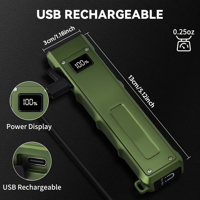Magnetic LED Flashlight 9 Modes UV Side Light Digital Display 1500mAh Rechargeable Aluminum Torch for Home Emergency Camping - product image 4