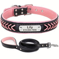 Personalized Dog Collar & Leash Set with Engraved Name Tag – XS – Reflective Custom Collar for Small, Medium & Large Dogs and Cats – XL - product image 6