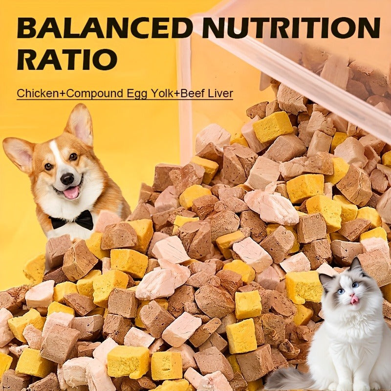 Freeze-Dried Dog Treats 150g Triple Combo – Beef Liver, Chicken & Egg Yolk Grain-Free High Protein Crunchy Bites for Small Dogs, Puppies, Poodles & Bichons - product image 5