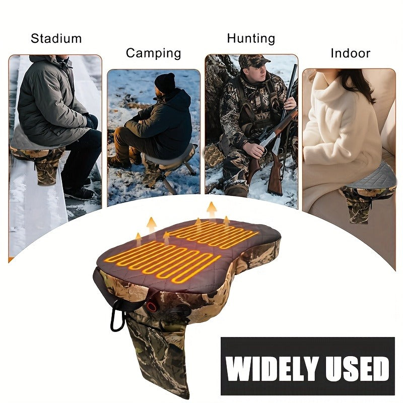 Heated Hunting Seat Foldable Camouflage – Carry-along Heated Cushion for Tree Stand, Ice Fishing & Outdoor Camping, Stays Warm in Cold Weather, Featherlight - product image 4