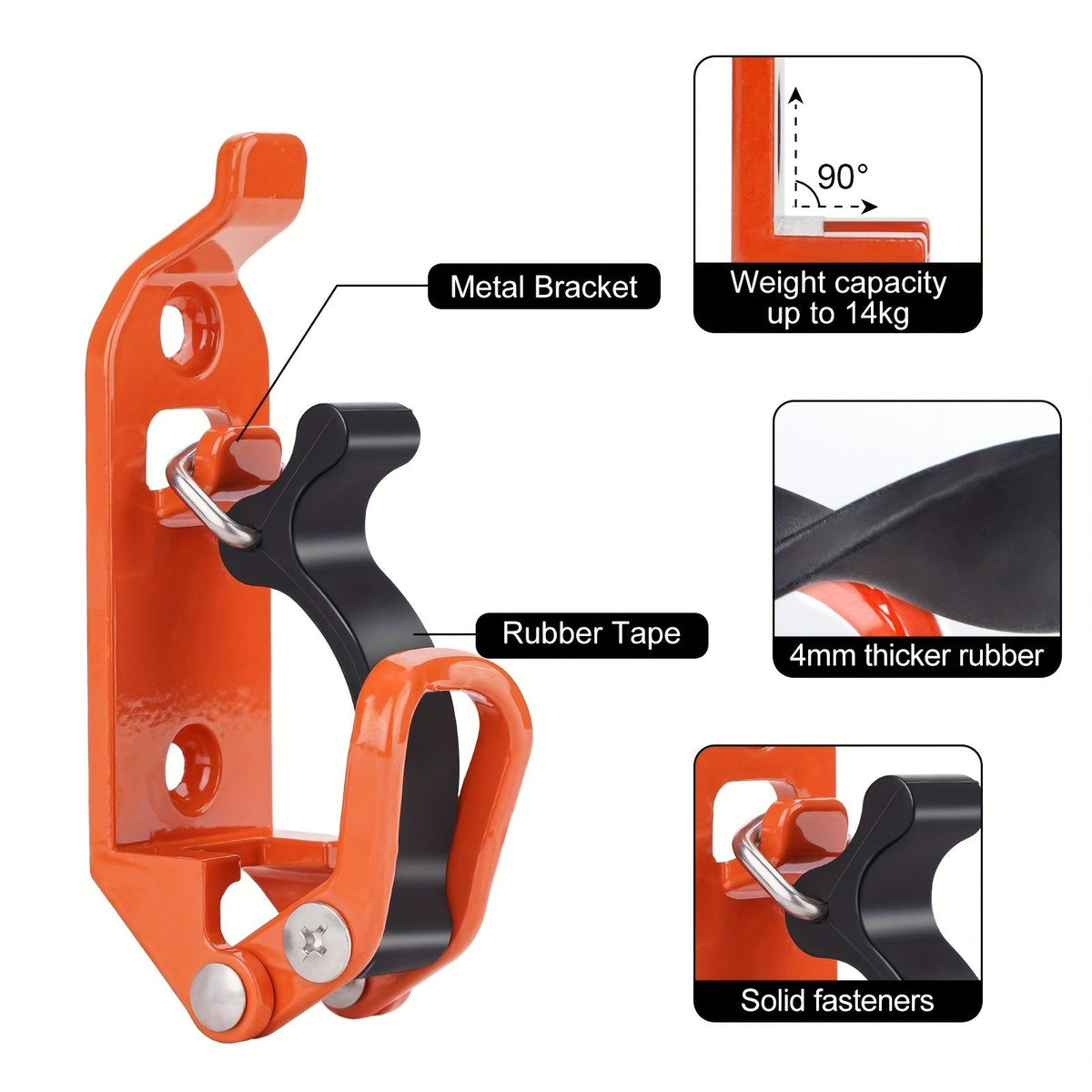 Roof Rack Shovel Mount 2-Pack | Metal Clamp Bracket Kit with Rubber Clamps, Quick Release Axe Holder for Roof Rack, Truck Bed, Boat, RV & Trailer, Fits Shovels, Axes & Long Handle Tools