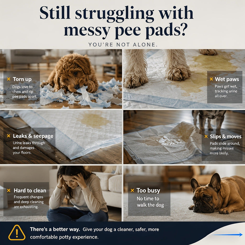 Indoor Dog Potty Tray with Removable Grating – Leak-Proof Puppy Training Toilet, Washable Pee Pad Holder for Apartments, Easy Clean Dog Bathroom, 7 Colors - product image 4