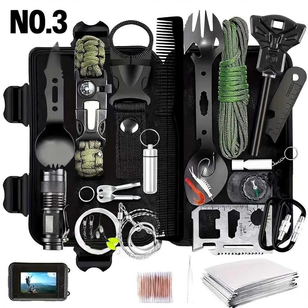 Tactical Survival Kit Multi-Tool Box | Emergency Outdoor Gear with Magnesium Fire Starter, Flint & First Aid Supplies for Camping, Hiking, Hunting & SOS - product image 3