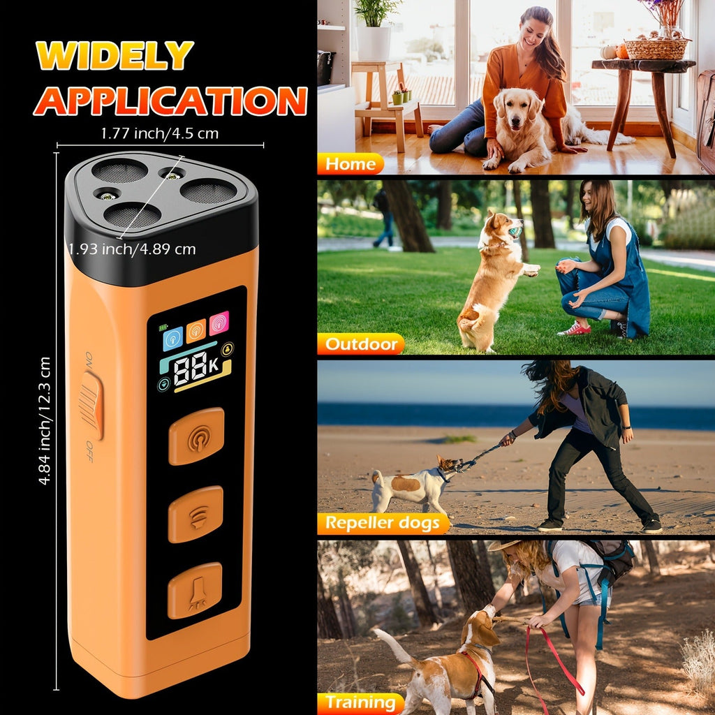 Triple-Head Ultrasonic Bark Deterrent, High-performance Soundwave Technology, USB Rechargeable Portable Handheld Anti-Barking Device, Dog Behavior Training - product image 4