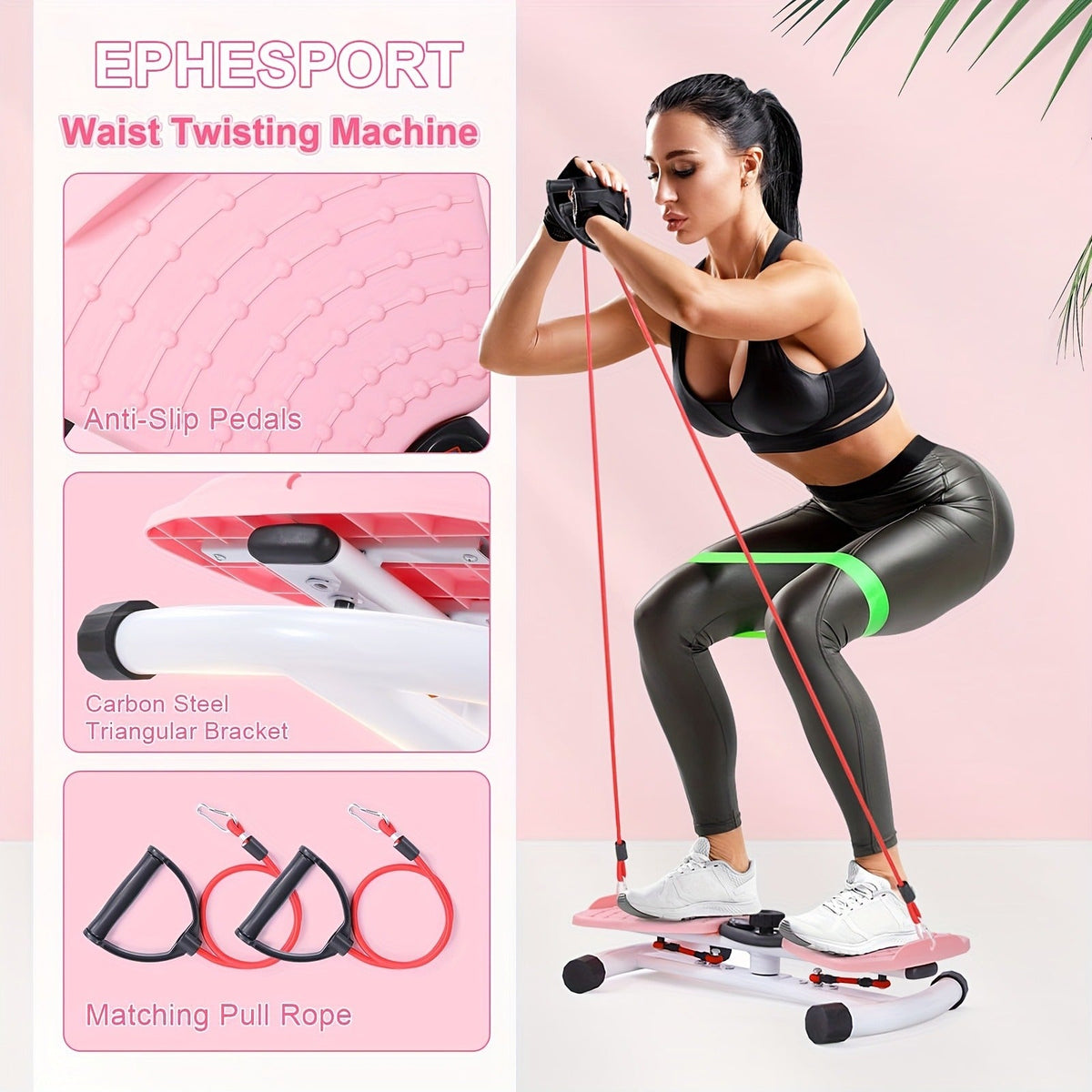 Waist Twisting Board Ab Twister for Home Gym | Track Time, Reps & Calories | Noiseless 360° Twist Exercise Machine with Digital Display, Figure-8 Resistance - product image 5