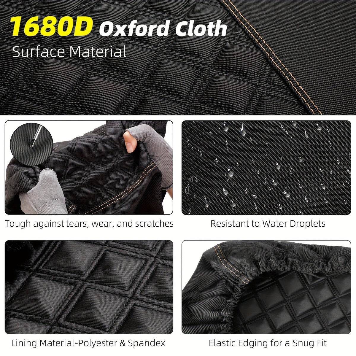 Golf Cart Seat Covers for Club Car Precedent Front Seat 1680D Oxford Cloth No Drilling Required Breathable Washable Air Dry Soft Protective Seat Kit for Home Repair & Workshop