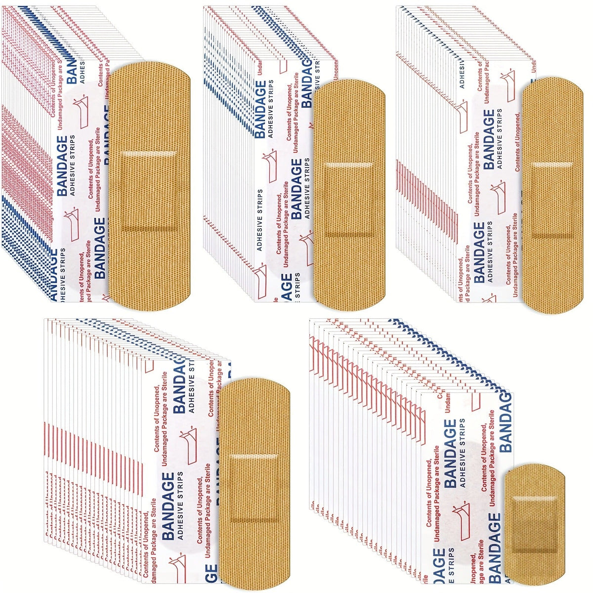 Bulk Wound Care Strips for Home First Aid, Finger Cuts, Skin Wrapping & Everyday Injuries, Discreet Natural Color – 500pcs Adhesive Bandages Flexible - product image 2