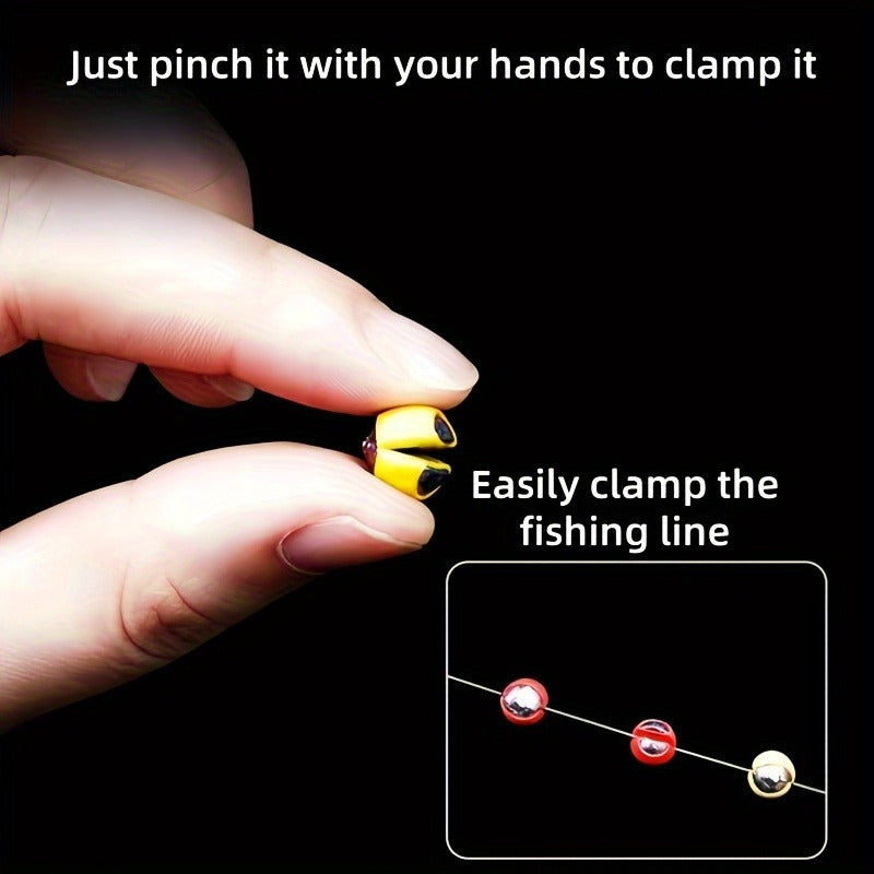 Fishing Sinkers 100pcs Rubber Coated Split Shot | 5 Sizes 1B-5B Detachable Round Mouth Lead Weights, Mixed Colors, Freshwater Saltwater Fishing Tackle - product image 3