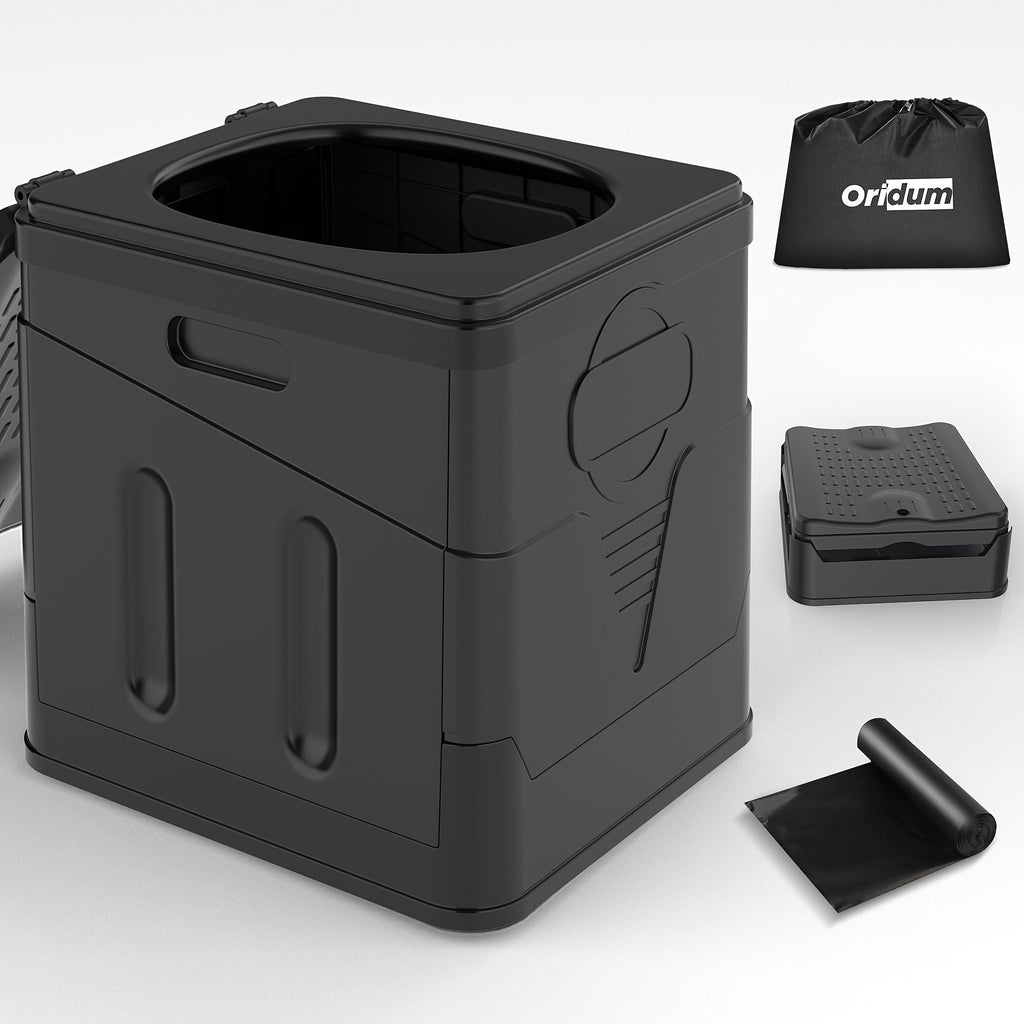 Travel-friendly Folding Camping Toilet with Carry Bag & 12 Waste Bags – Ventilated Easy-Clean Commode for Camping, Hiking, Boating, Road Trips, Festivals - product image 4