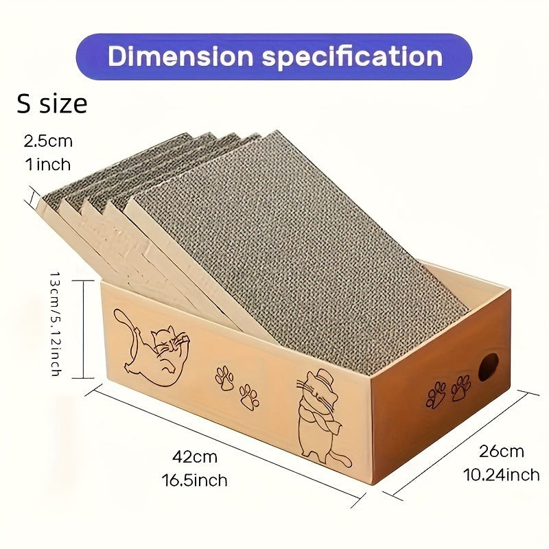 Cardboard Cat Scratching Board 5pcs Reversible Extra Large with Box Indoor Cat Scratch Pad Sofa Resting Playing Lounge Set Regular and XL for Happy Pets - product image 7