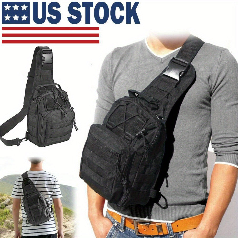 Collapsible Crossbody Chest Bag for Men & Women, Large Capacity, Multi-Functional Shoulder Pack for Hiking, Travel, Fishing & Daily Commute | Tactical Sling Backpack